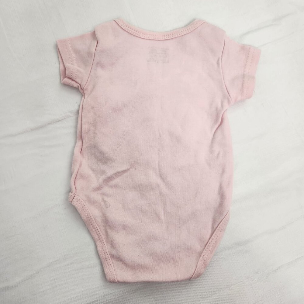 Star Moon Cloud Pink White Embroidery 3 To 6 Month Infant One Piece Bodysuit - Picture 6 of 6